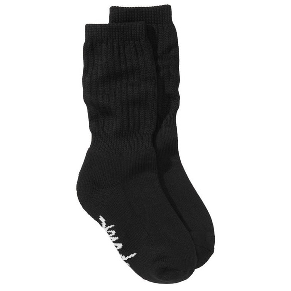 PINK Victoria's Secret Accessories - New Victoria's Secret PINK Chunky Crew Socks, Pure Black